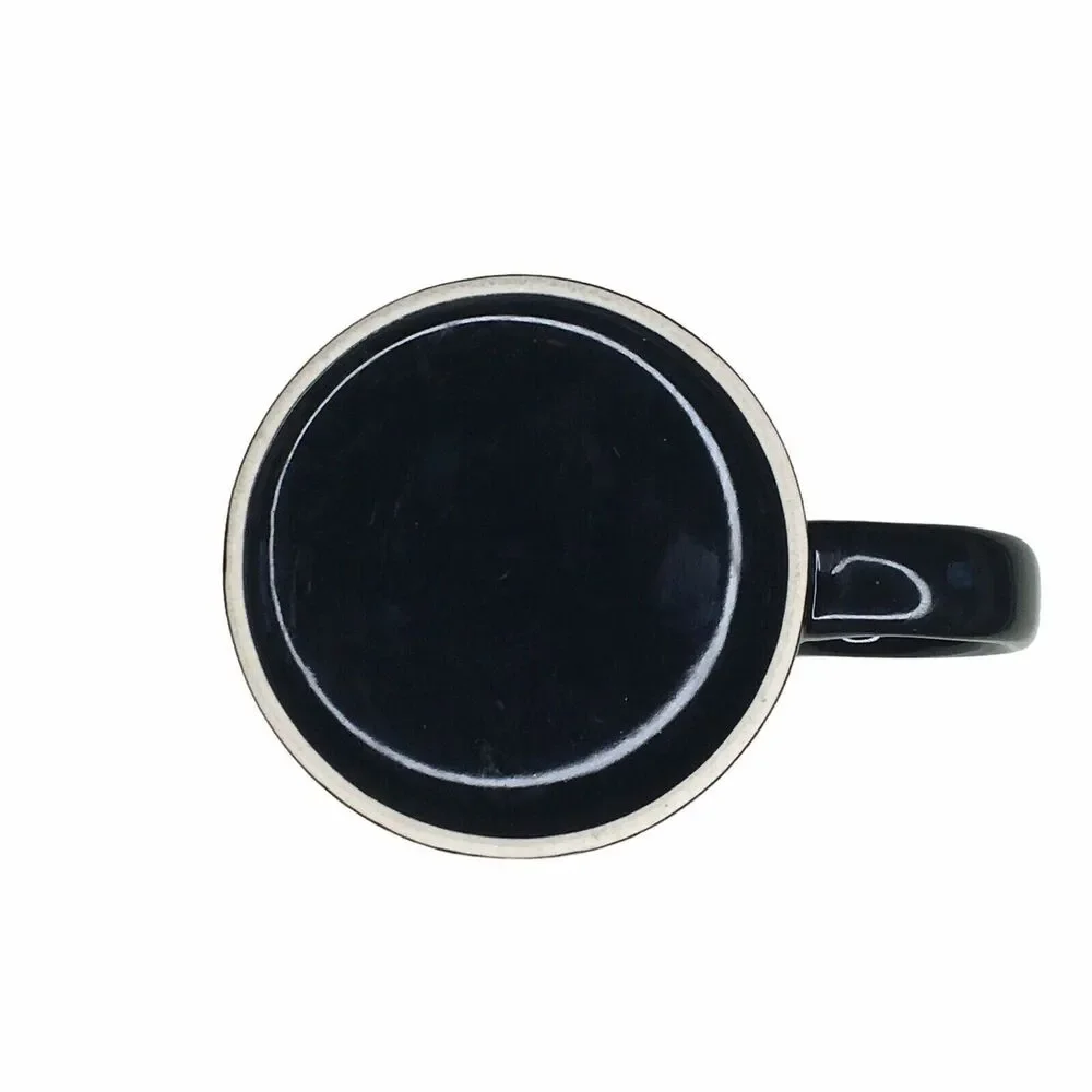 Golf Coffee Cup Mug Black 3-D Embossed Pewter‎ Emblem Golfer Dad Gift